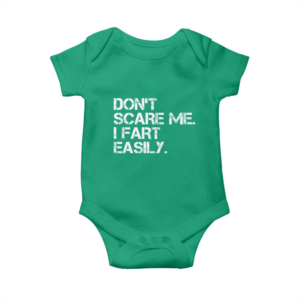 Funny Dont Scare Me I Fart Easily Baby Onesie Humor Hilarious - Wonder Print Shop