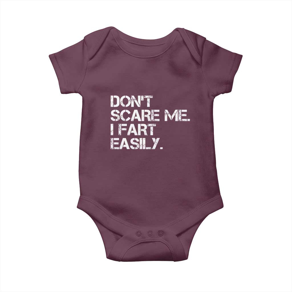 Funny Dont Scare Me I Fart Easily Baby Onesie Humor Hilarious - Wonder Print Shop