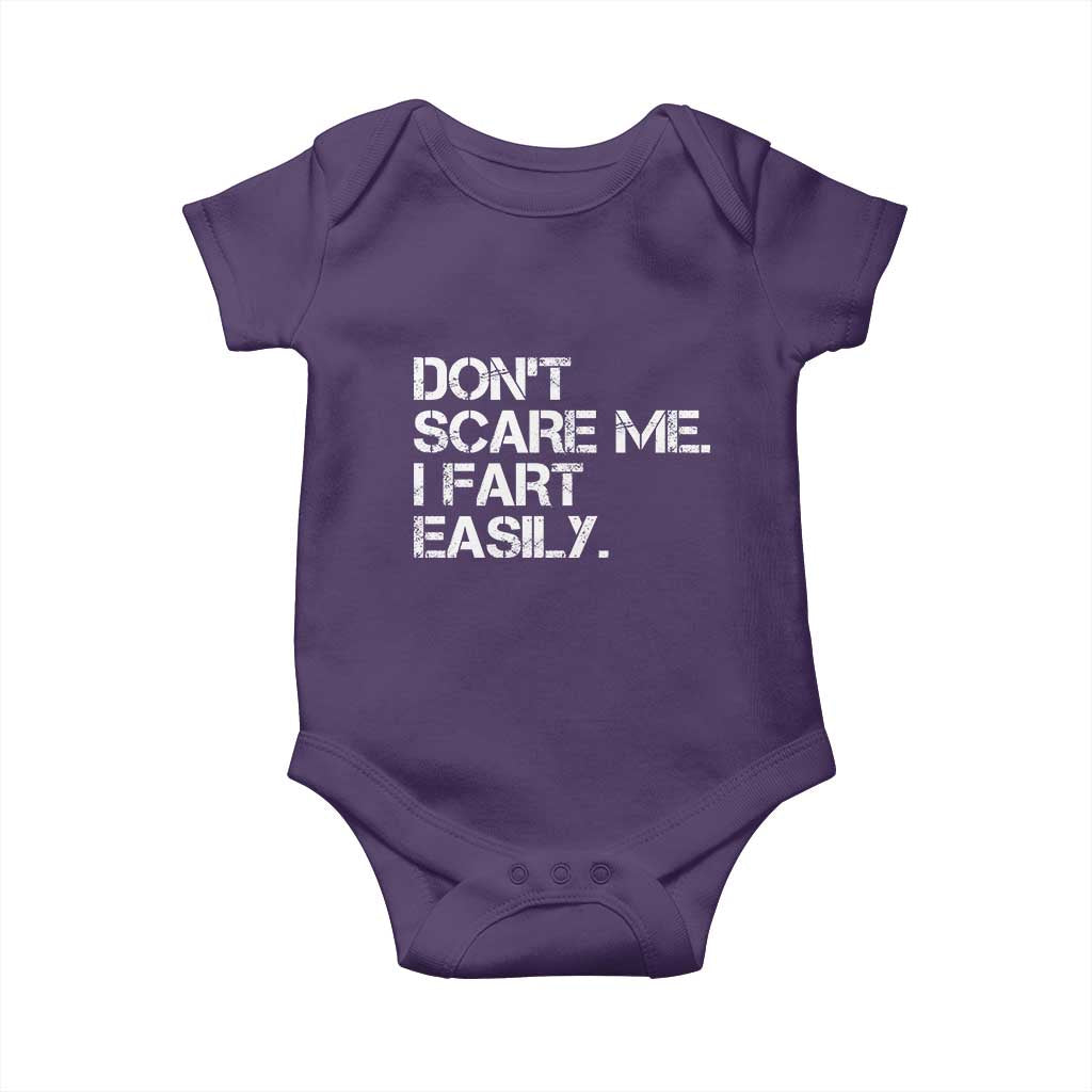Funny Dont Scare Me I Fart Easily Baby Onesie Humor Hilarious - Wonder Print Shop