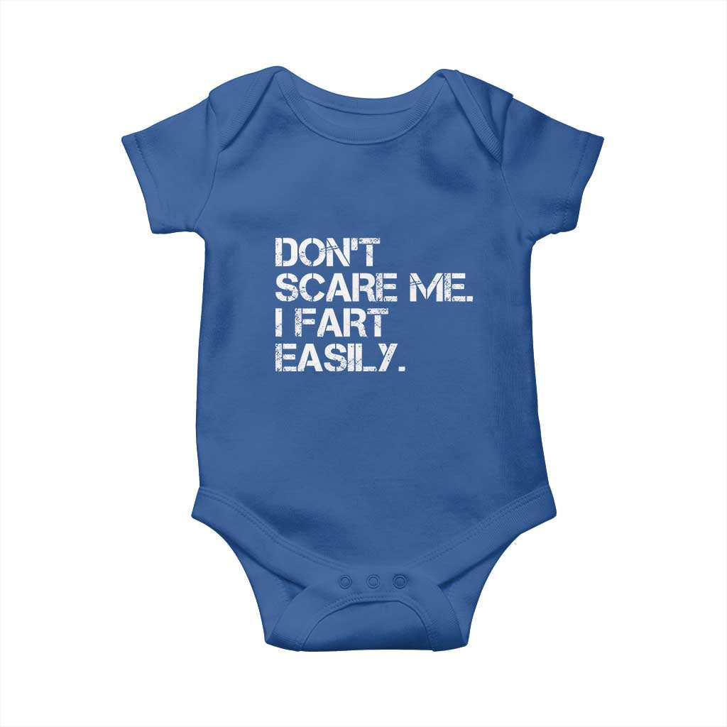 Funny Dont Scare Me I Fart Easily Baby Onesie Humor Hilarious - Wonder Print Shop