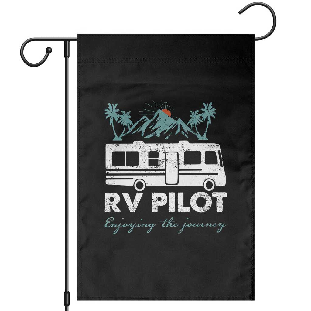 Funny RV Pilot Camping Garden Flag Enjoying The Journey Motorhome Travel Vacation - Wonder Print Shop