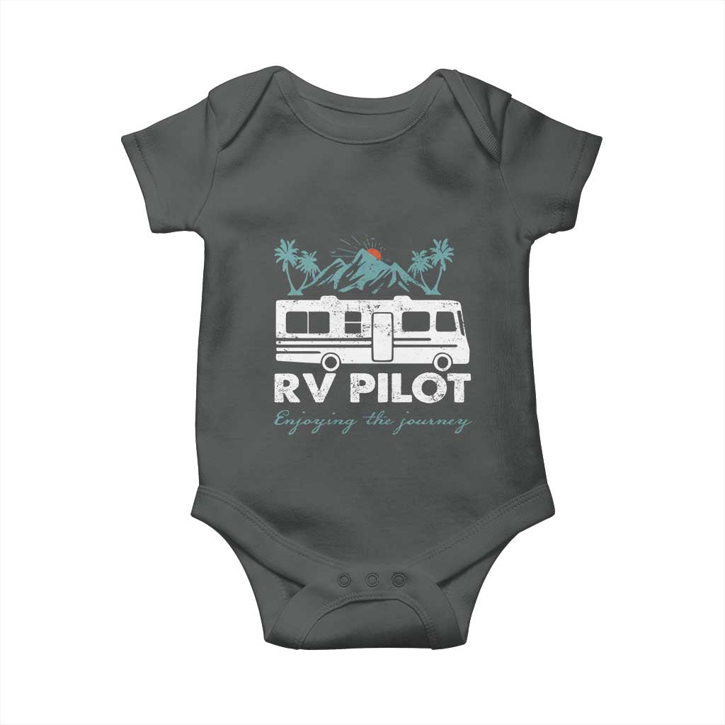 Funny RV Pilot Camping Baby Onesie Enjoying The Journey Motorhome Travel Vacation - Wonder Print Shop