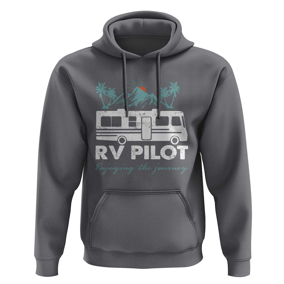 Funny RV Pilot Camping Hoodie Enjoying The Journey Motorhome Travel Vacation - Wonder Print Shop