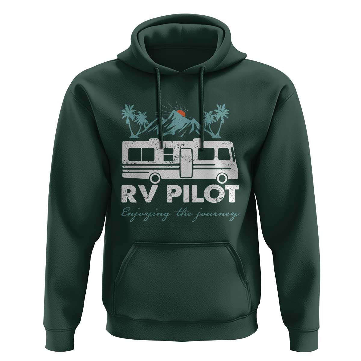 Funny RV Pilot Camping Hoodie Enjoying The Journey Motorhome Travel Vacation - Wonder Print Shop