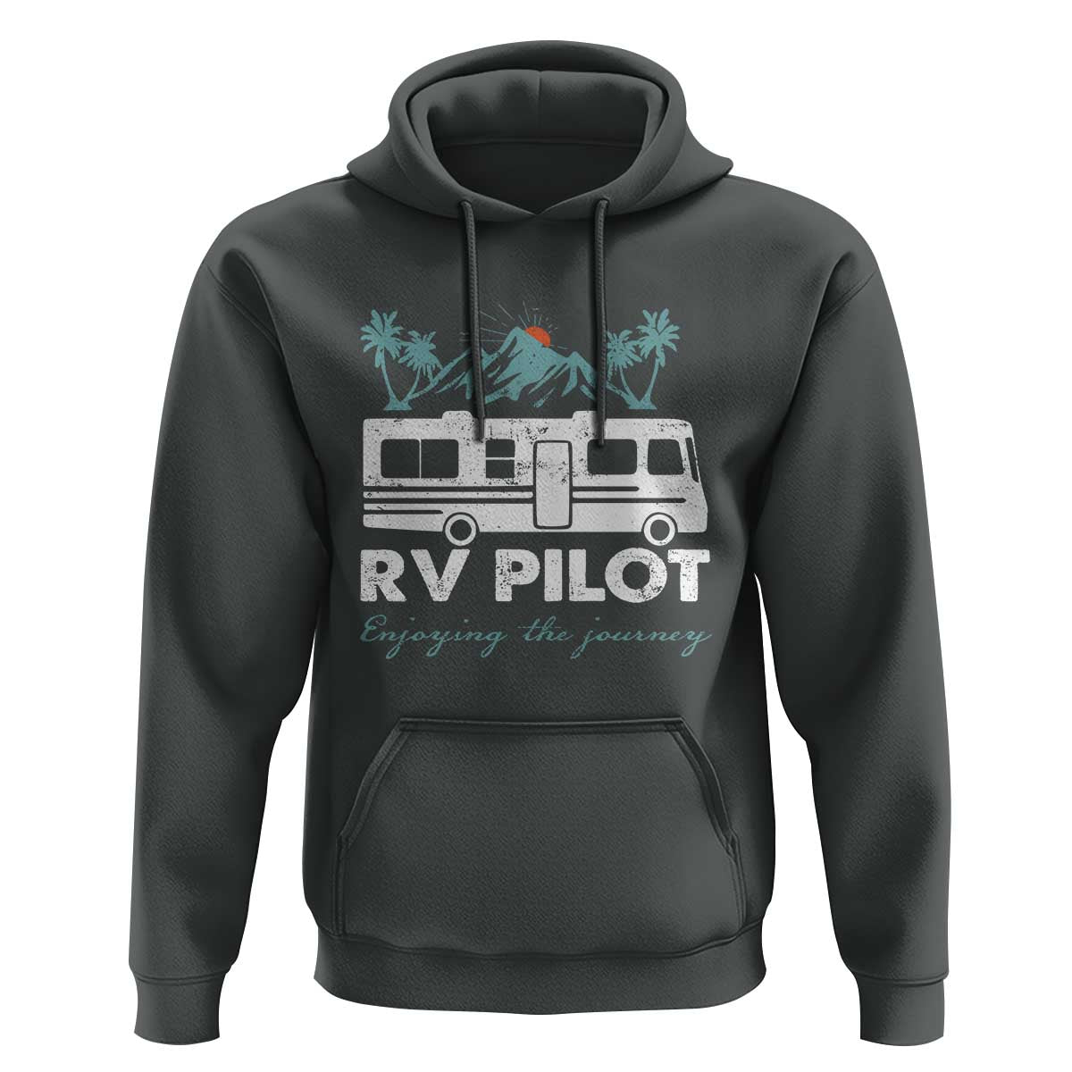 Funny RV Pilot Camping Hoodie Enjoying The Journey Motorhome Travel Vacation - Wonder Print Shop