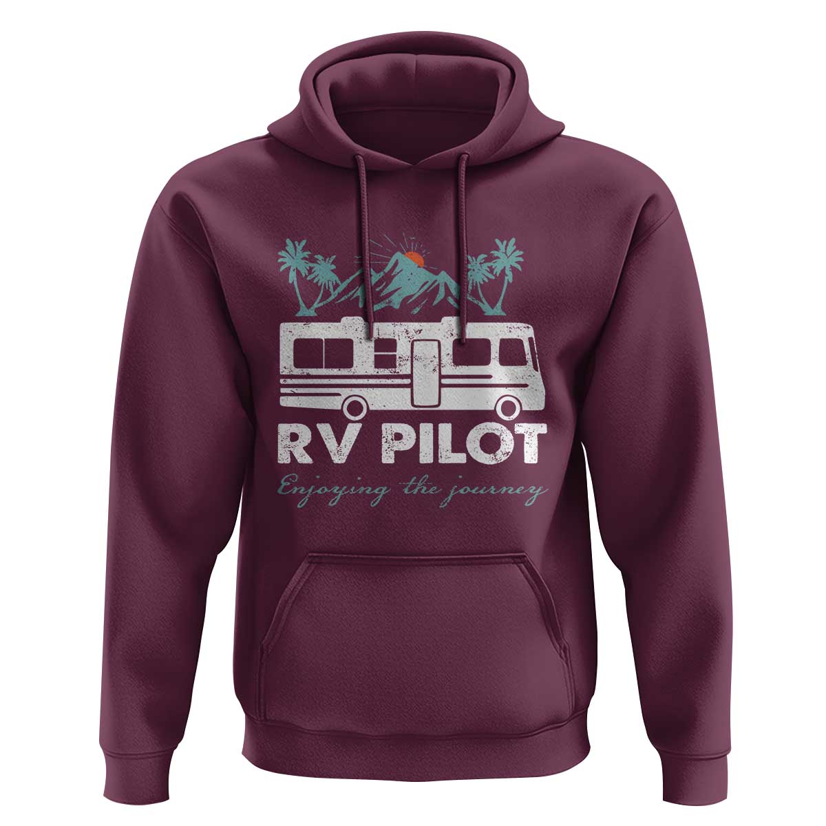Funny RV Pilot Camping Hoodie Enjoying The Journey Motorhome Travel Vacation - Wonder Print Shop
