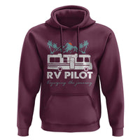 Funny RV Pilot Camping Hoodie Enjoying The Journey Motorhome Travel Vacation - Wonder Print Shop