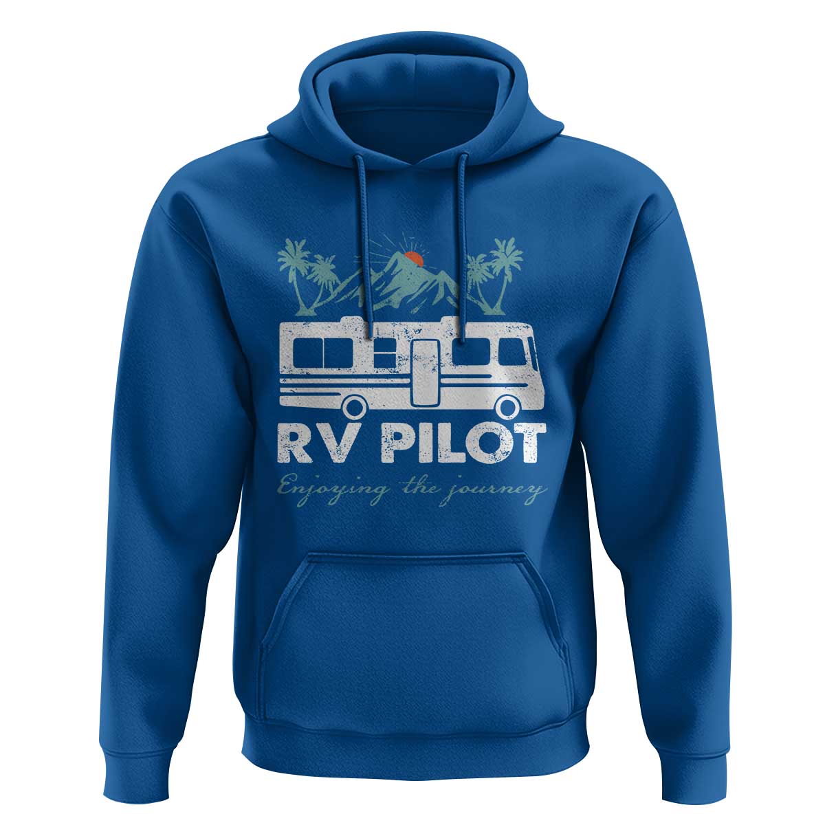Funny RV Pilot Camping Hoodie Enjoying The Journey Motorhome Travel Vacation - Wonder Print Shop