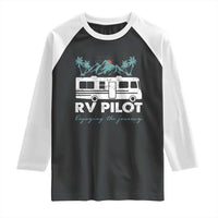 Funny RV Pilot Camping Raglan Shirt Enjoying The Journey Motorhome Travel Vacation - Wonder Print Shop