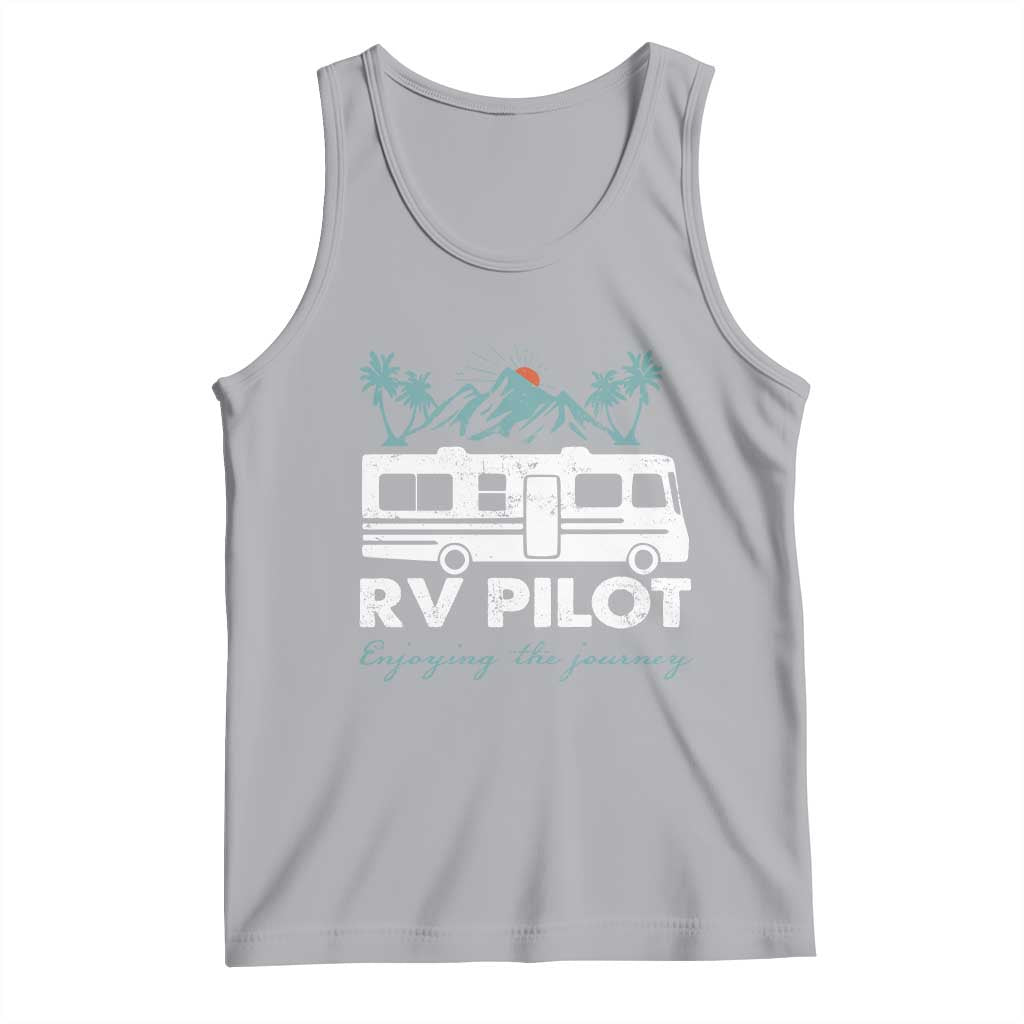 Funny RV Pilot Camping Tank Top Enjoying The Journey Motorhome Travel Vacation - Wonder Print Shop