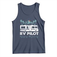 Funny RV Pilot Camping Tank Top Enjoying The Journey Motorhome Travel Vacation - Wonder Print Shop