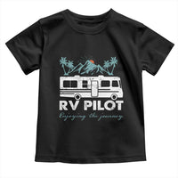 Funny RV Pilot Camping Toddler T Shirt Enjoying The Journey Motorhome Travel Vacation - Wonder Print Shop