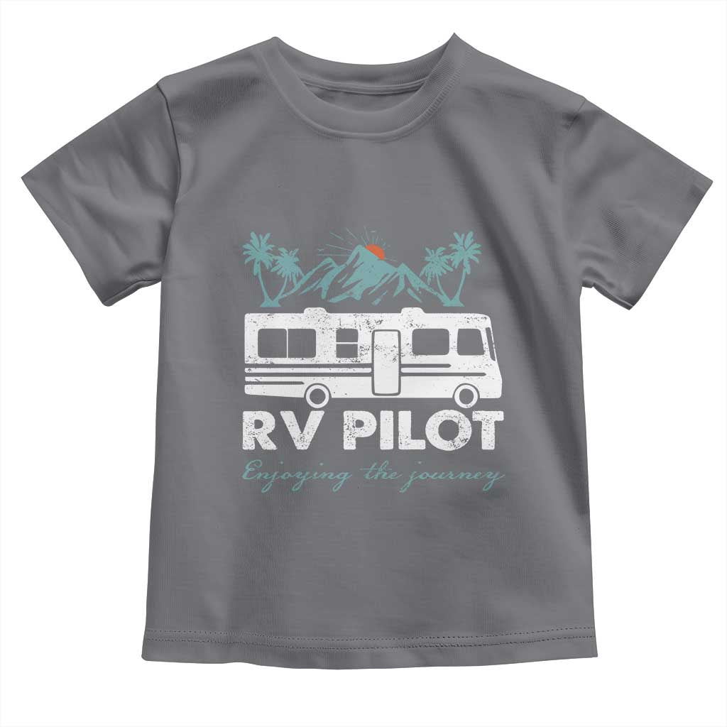 Funny RV Pilot Camping Toddler T Shirt Enjoying The Journey Motorhome Travel Vacation - Wonder Print Shop