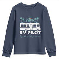 Funny RV Pilot Camping Youth Sweatshirt Enjoying The Journey Motorhome Travel Vacation - Wonder Print Shop