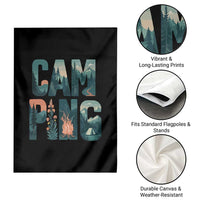 Funny Camping Nature Adventure Campfire Tent Mountains Garden Flag - Wonder Print Shop