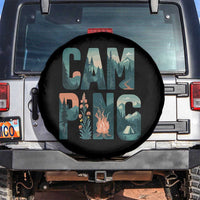 Camping Nature Adventure Campfire Tent Mountains Spare Tire Cover - Wonder Print Shop