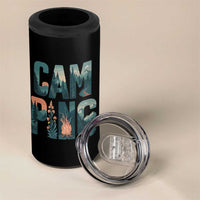 Camping Nature Adventure Campfire Tent Mountains 4 in 1 Can Cooler Tumbler - Wonder Print Shop