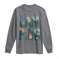 Camping Nature Adventure Campfire Tent Mountains Long Sleeve Shirt - Wonder Print Shop