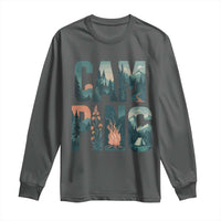 Camping Nature Adventure Campfire Tent Mountains Long Sleeve Shirt - Wonder Print Shop