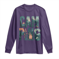 Camping Nature Adventure Campfire Tent Mountains Long Sleeve Shirt - Wonder Print Shop