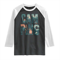 Camping Nature Adventure Campfire Tent Mountains Raglan Shirt - Wonder Print Shop