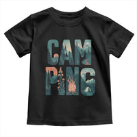 Camping Nature Adventure Campfire Tent Mountains Toddler T Shirt - Wonder Print Shop