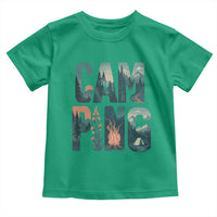Camping Nature Adventure Campfire Tent Mountains Toddler T Shirt - Wonder Print Shop