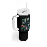 Camping Nature Adventure Campfire Tent Mountains Tumbler With Handle - Wonder Print Shop