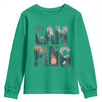 Camping Nature Adventure Campfire Tent Mountains Youth Sweatshirt - Wonder Print Shop