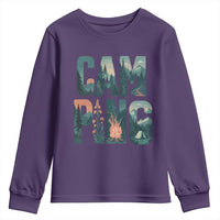 Camping Nature Adventure Campfire Tent Mountains Youth Sweatshirt - Wonder Print Shop