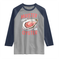 Funny Moister Than An Oyster Raglan Shirt Shucking Inappropriate Adult Humor - Wonder Print Shop