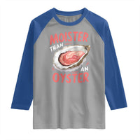 Funny Moister Than An Oyster Raglan Shirt Shucking Inappropriate Adult Humor - Wonder Print Shop