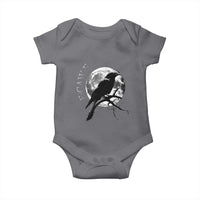 Funny F Caw F Baby Onesie Black Crow Moon Gothic Adult Humor - Wonder Print Shop