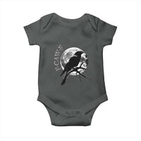 Funny F Caw F Baby Onesie Black Crow Moon Gothic Adult Humor - Wonder Print Shop