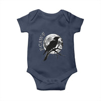 Funny F Caw F Baby Onesie Black Crow Moon Gothic Adult Humor - Wonder Print Shop