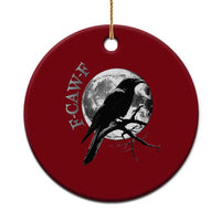 Funny F Caw F Ceramic Ornament Black Crow Moon Gothic Adult Humor - Wonder Print Shop