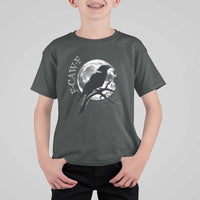 Funny F Caw F T Shirt For Kid Black Crow Moon Gothic Adult Humor - Wonder Print Shop