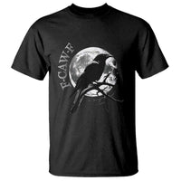 Funny F Caw F T Shirt Black Crow Moon Gothic Adult Humor - Wonder Print Shop