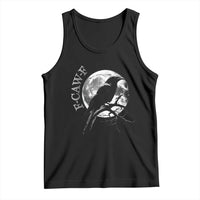 Funny F Caw F Tank Top Black Crow Moon Gothic Adult Humor - Wonder Print Shop