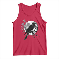 Funny F Caw F Tank Top Black Crow Moon Gothic Adult Humor - Wonder Print Shop