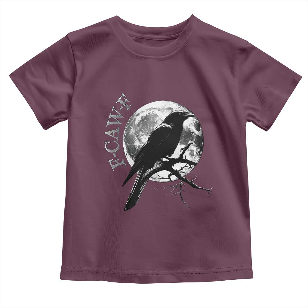 Funny F Caw F Toddler T Shirt Black Crow Moon Gothic Adult Humor - Wonder Print Shop