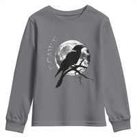 Funny F Caw F Youth Sweatshirt Black Crow Moon Gothic Adult Humor - Wonder Print Shop