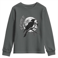 Funny F Caw F Youth Sweatshirt Black Crow Moon Gothic Adult Humor - Wonder Print Shop