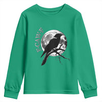 Funny F Caw F Youth Sweatshirt Black Crow Moon Gothic Adult Humor - Wonder Print Shop