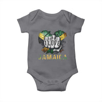 Jamaica One Love Baby Onesie Rasta Reggae Punching Hand Jamaican Flag - Wonder Print Shop