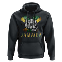 Jamaica One Love Hoodie Rasta Reggae Punching Hand Jamaican Flag - Wonder Print Shop