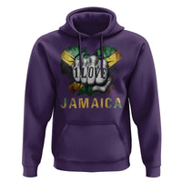 Jamaica One Love Hoodie Rasta Reggae Punching Hand Jamaican Flag - Wonder Print Shop
