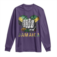 Jamaica One Love Long Sleeve Shirt Rasta Reggae Punching Hand Jamaican Flag - Wonder Print Shop