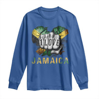 Jamaica One Love Long Sleeve Shirt Rasta Reggae Punching Hand Jamaican Flag - Wonder Print Shop