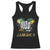 Jamaica One Love Racerback Tank Top Rasta Reggae Punching Hand Jamaican Flag - Wonder Print Shop